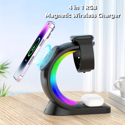 4 In 1 Magnetic Wireless Charger By Eldier
